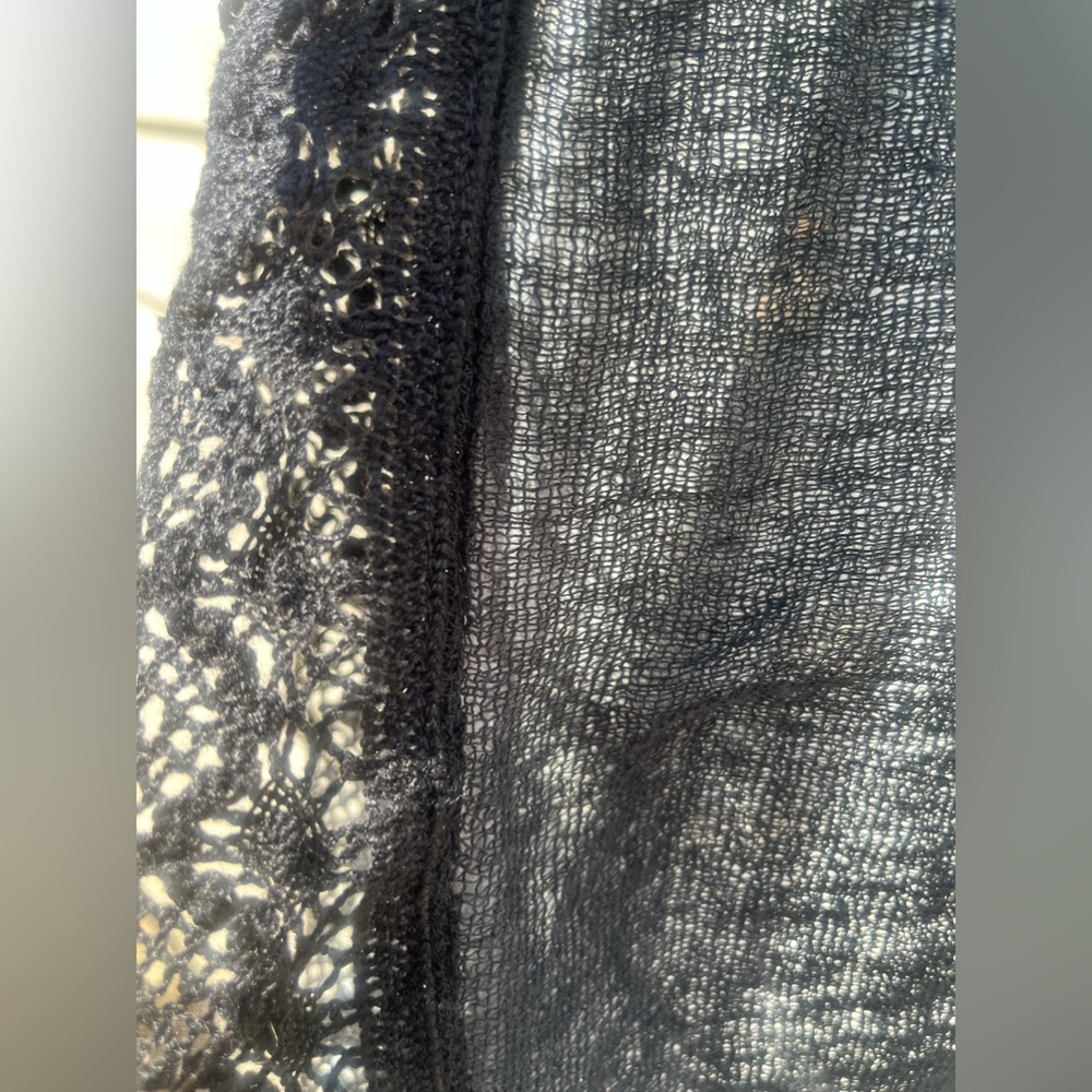 Ralph Lauren Denim & Supply Black off shoulder gauze lace Top w/ bell sleeves - Picture 10 of 16